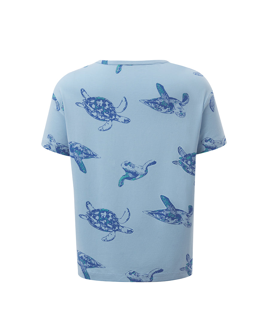 Aimer Kids Short-sleeve Tops Homewear Set For Boys