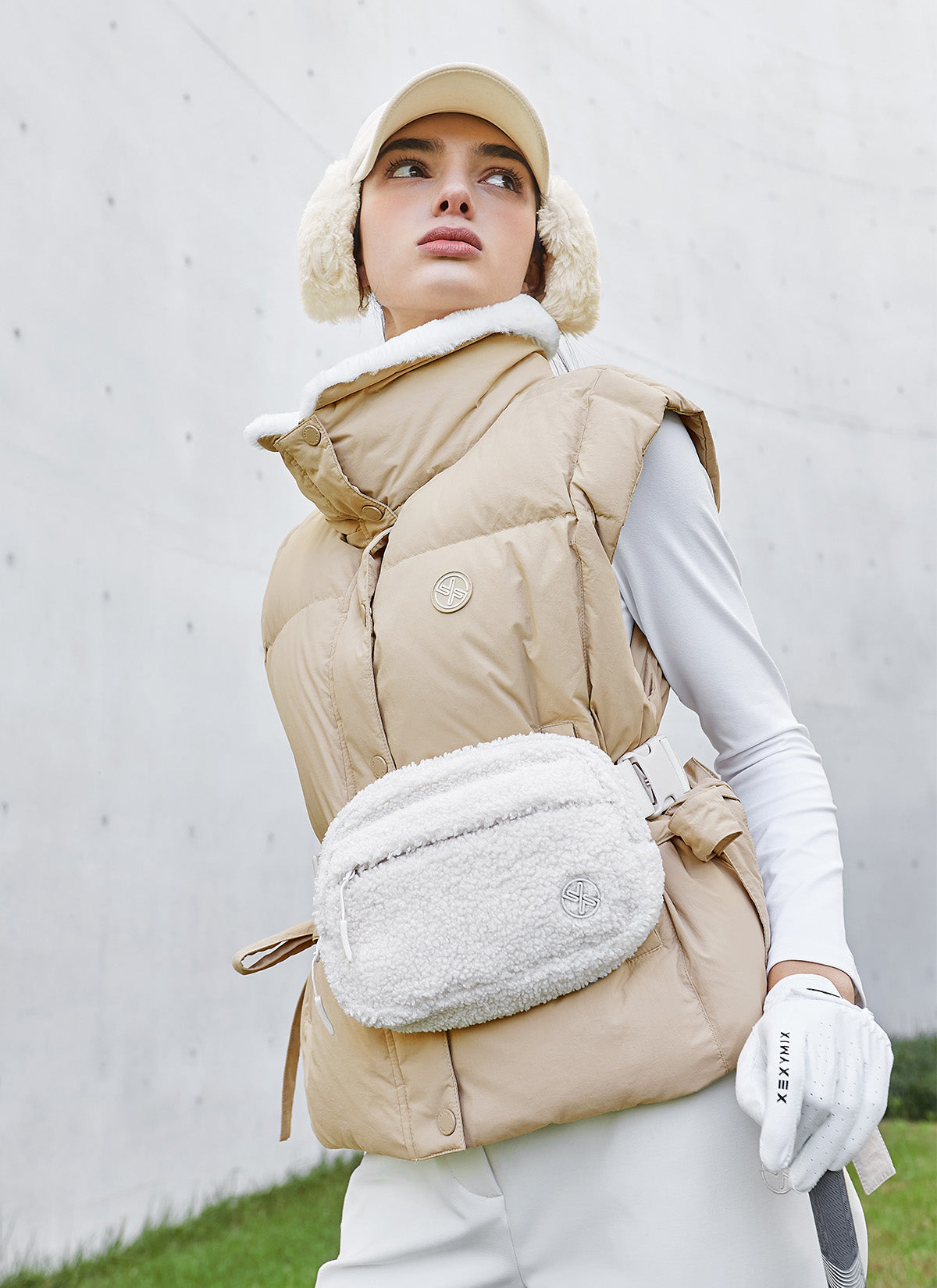 Faux Fur Collar Goose Down Vest