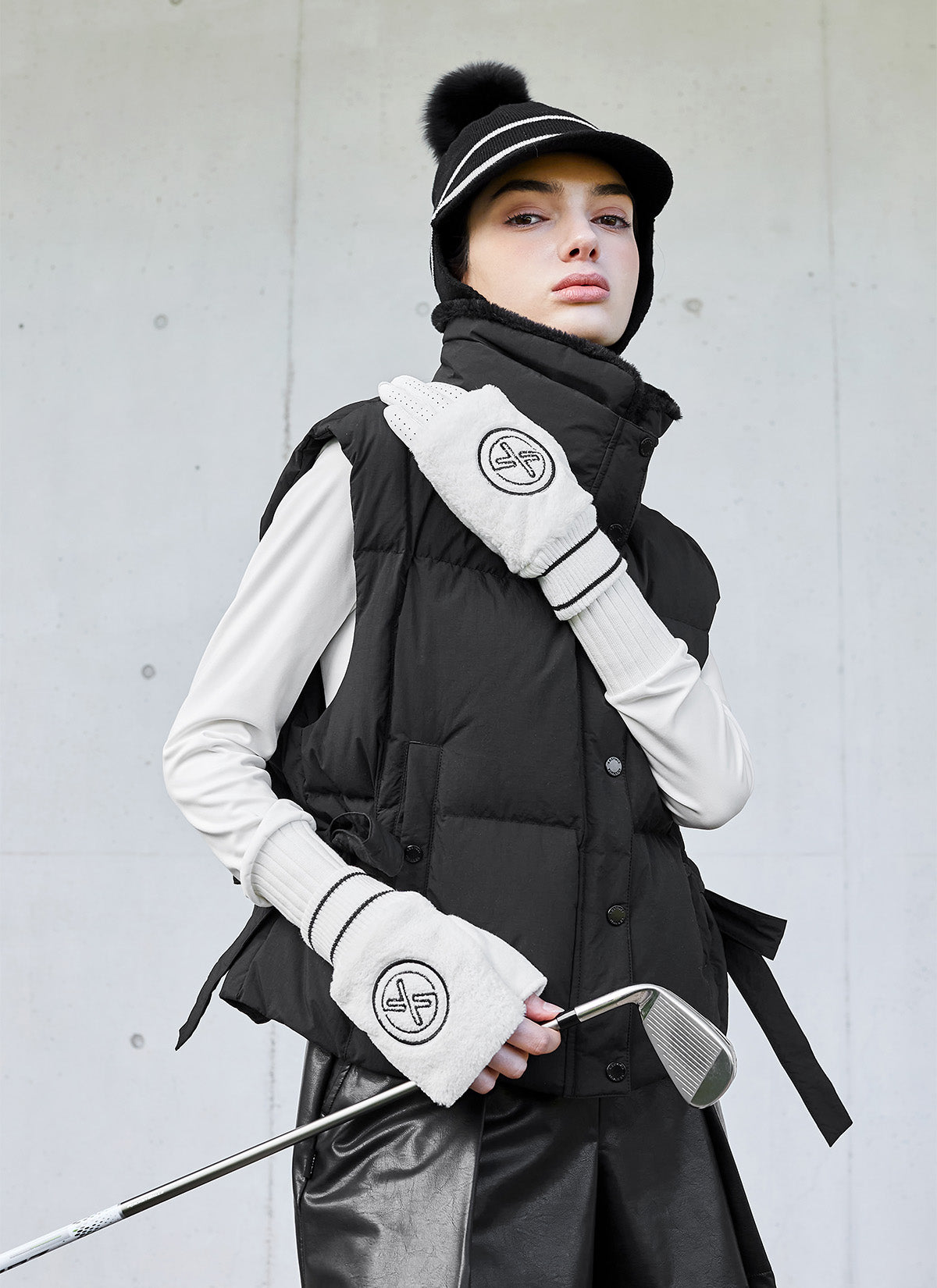 Faux Fur Collar Goose Down Vest