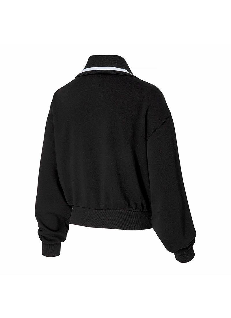Logo High Neck Zip-up Sweatshirt
