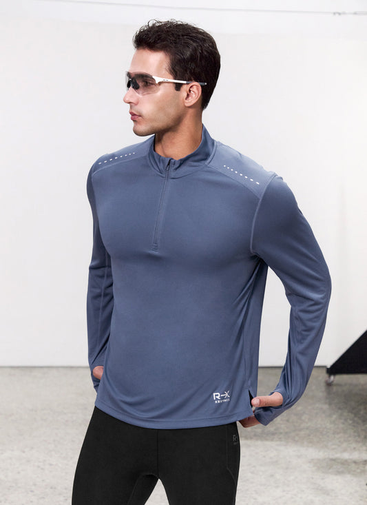 RX Stretch Mens Fingerhole Half Zip up