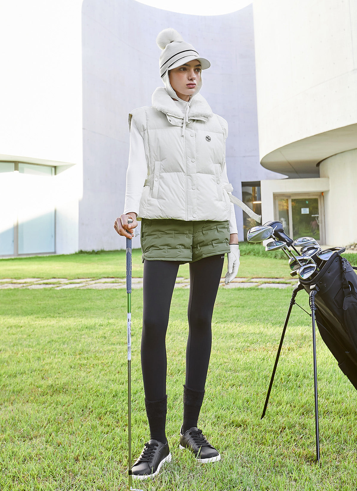 Faux Fur Collar Goose Down Vest