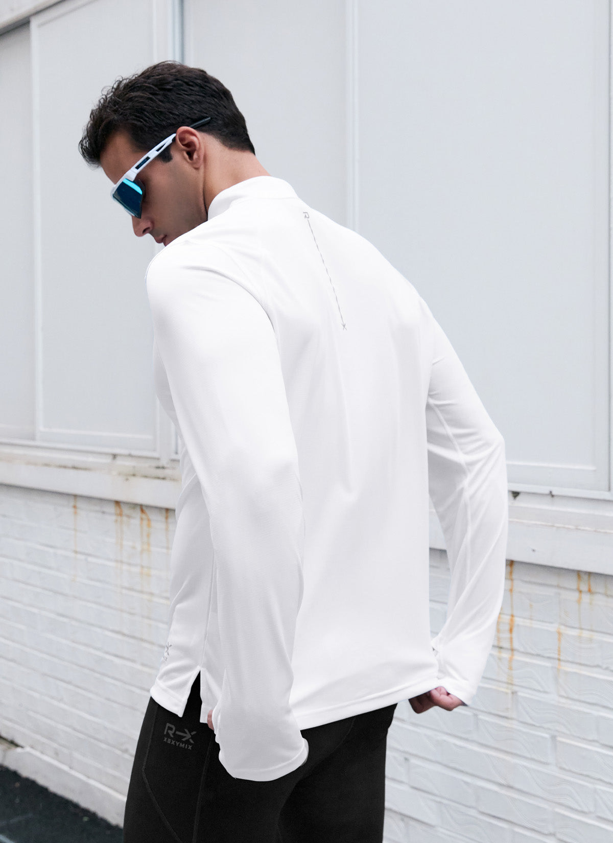 RX Stretch Mens Fingerhole Half Zip up