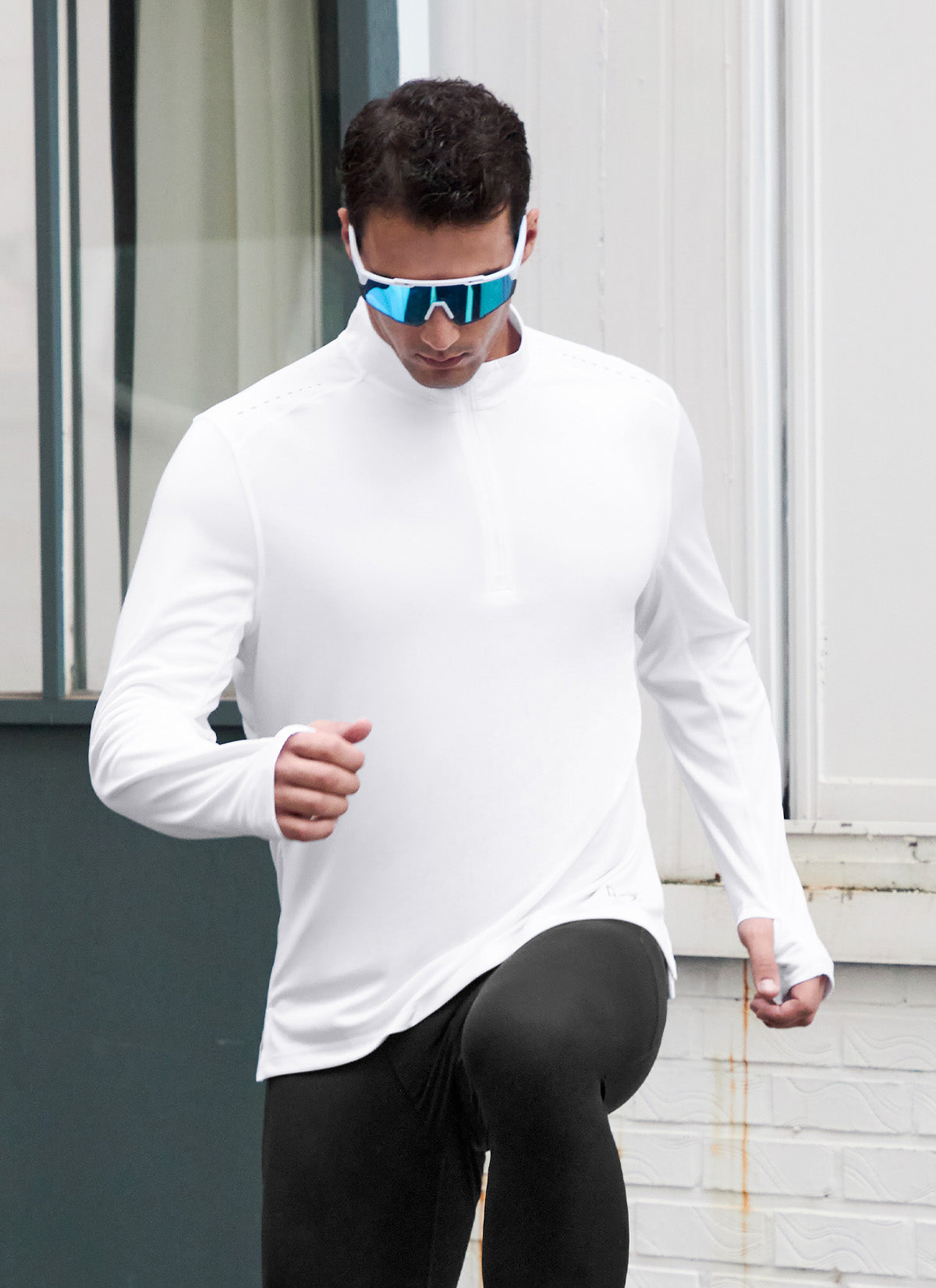 RX Stretch Mens Fingerhole Half Zip up