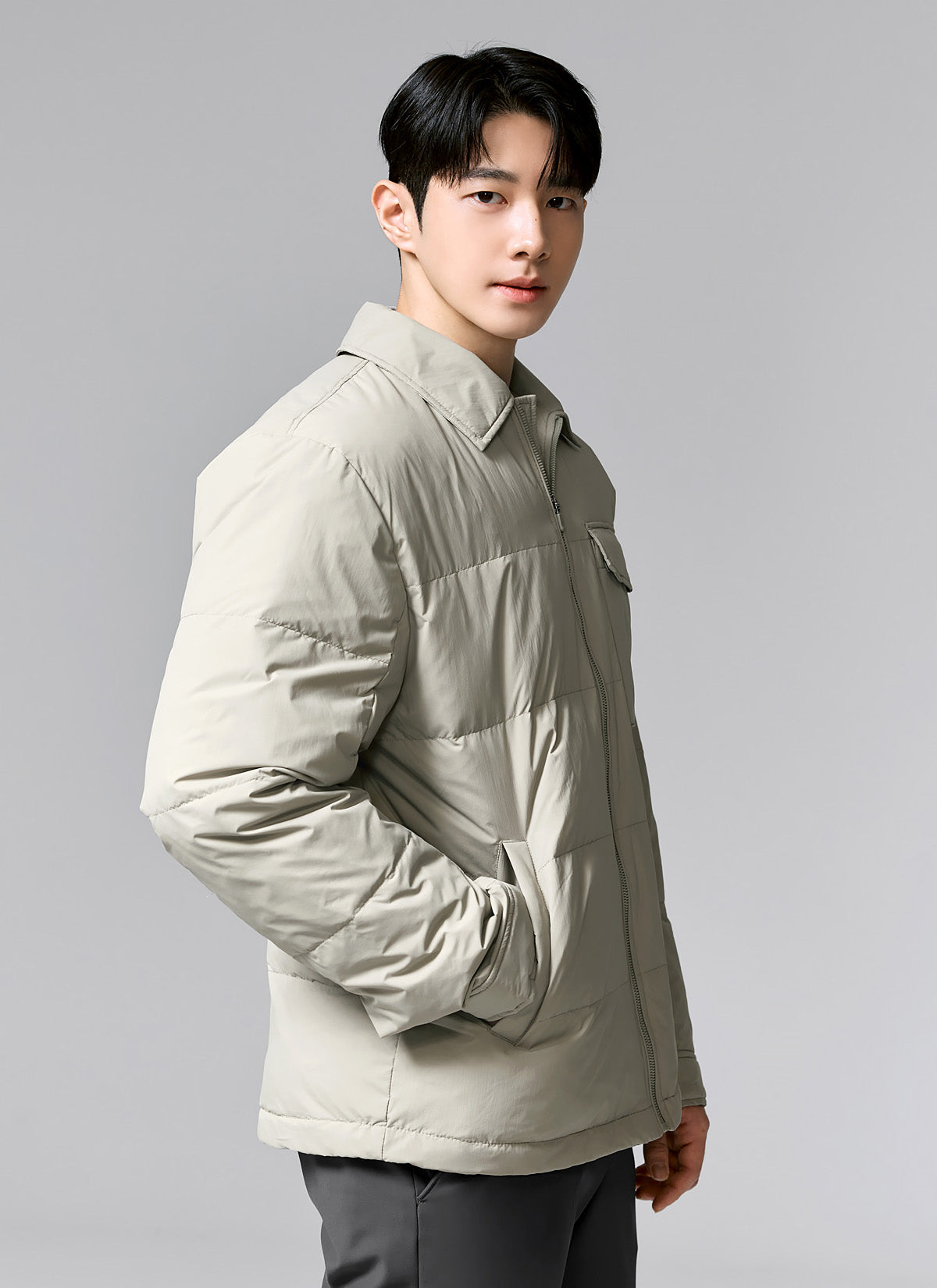 Out-pocket Goose Down Shacket