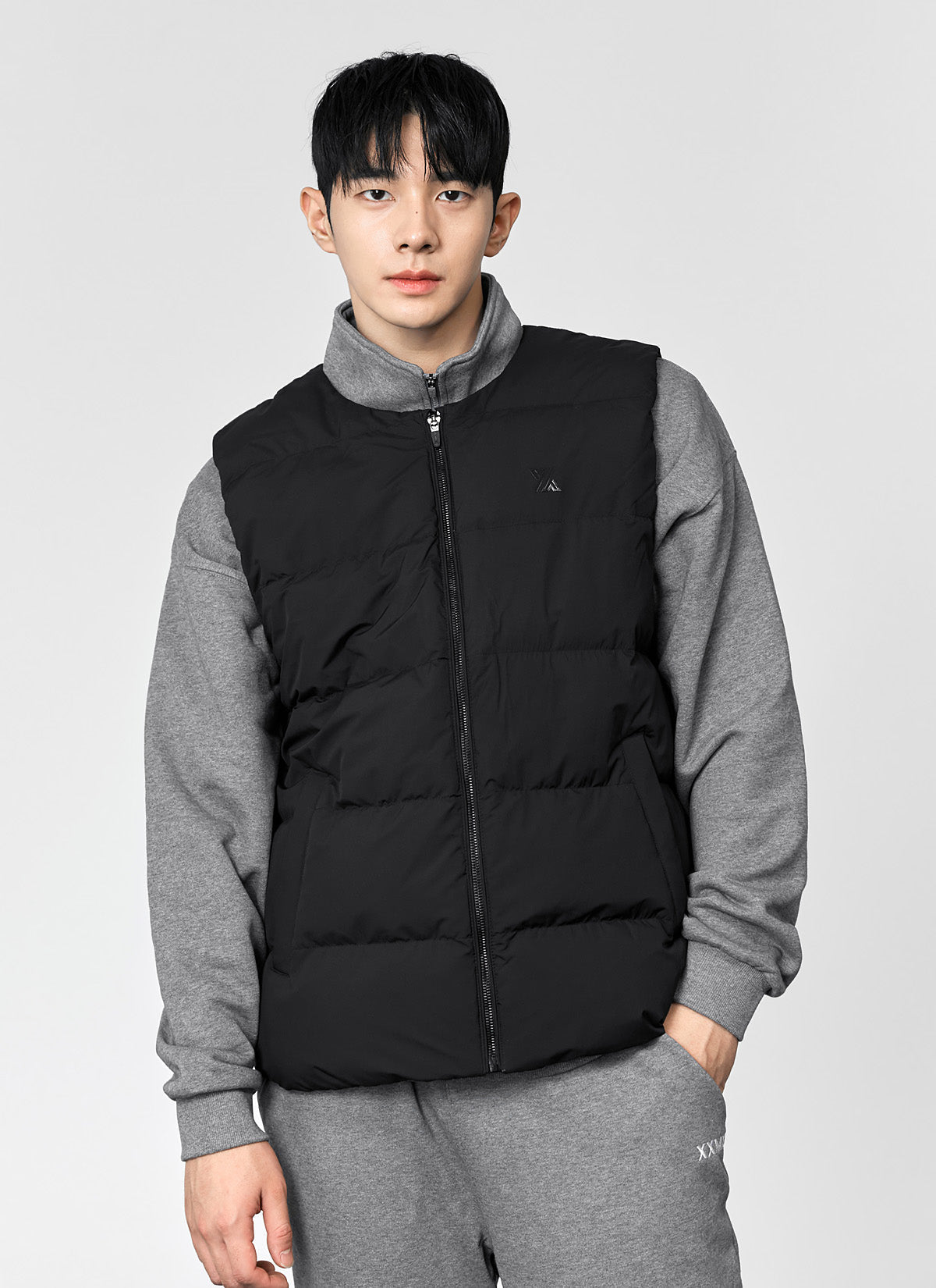 Goose Down Round Neck Vest