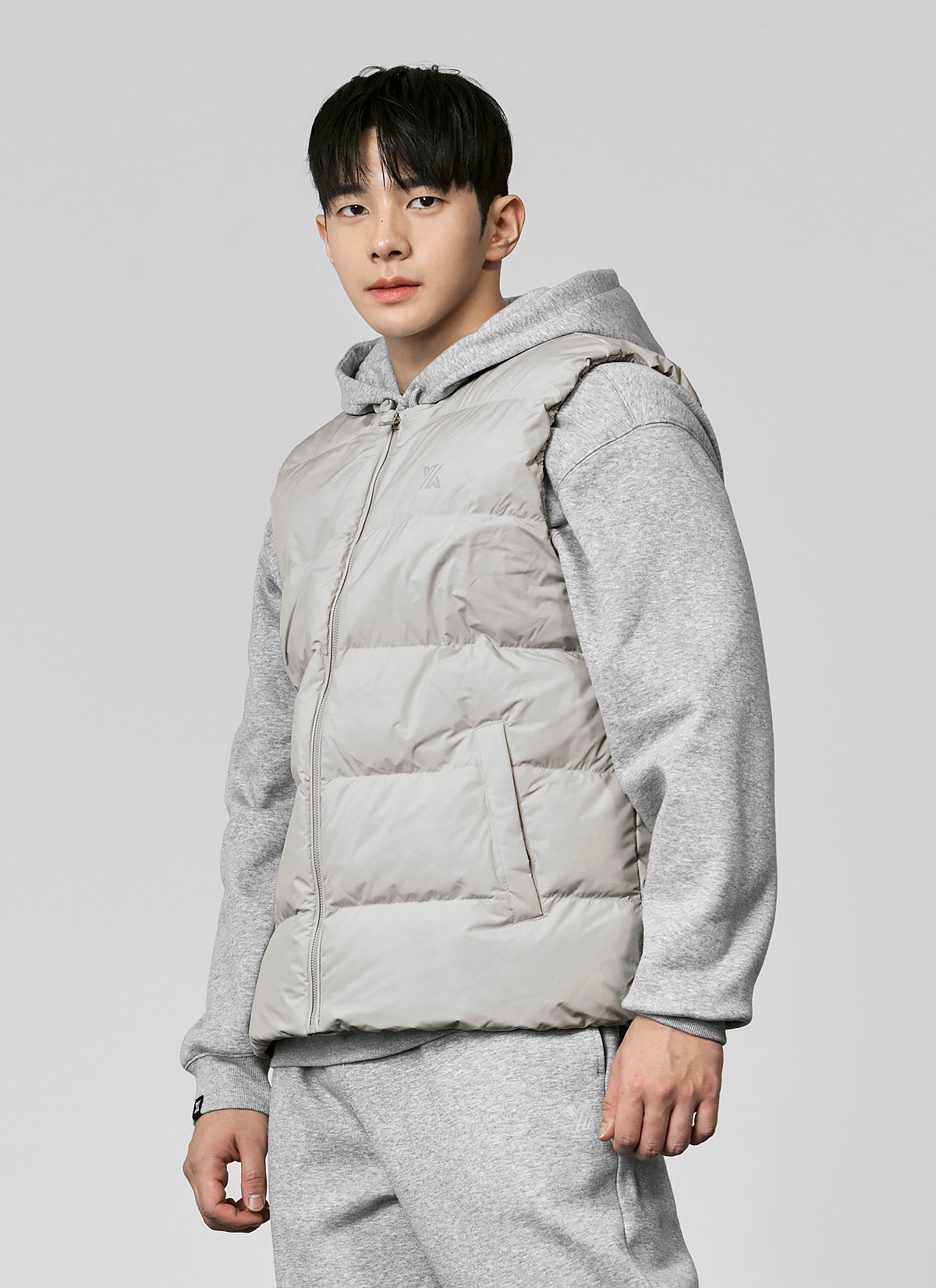 Goose Down Round Neck Vest