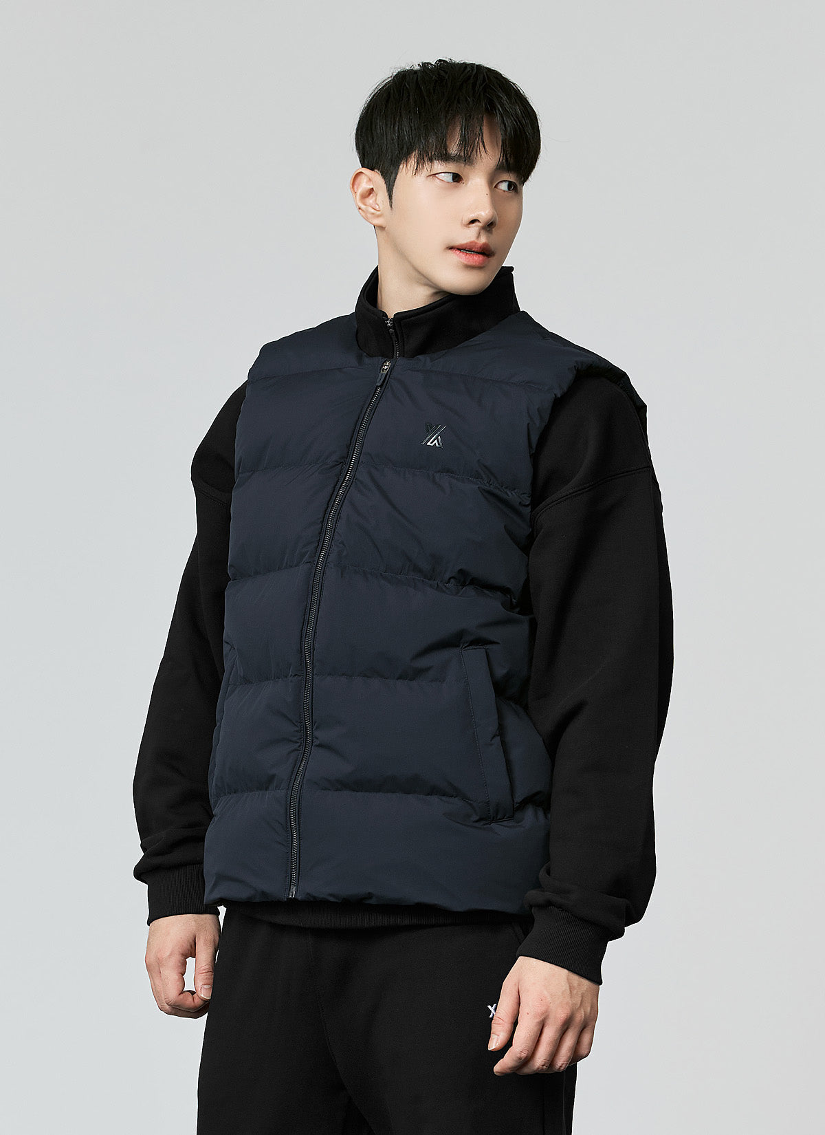 Goose Down Round Neck Vest