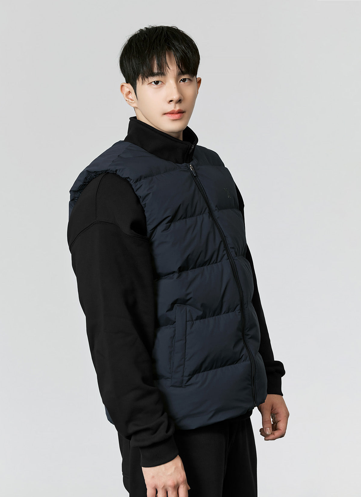 Goose Down Round Neck Vest