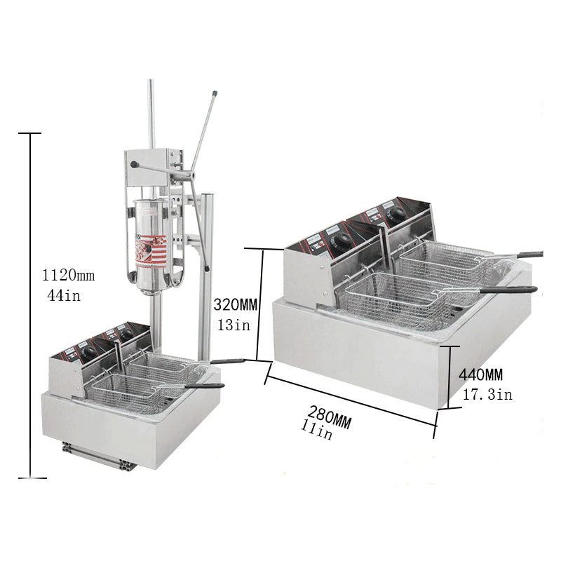 3L Vertical Manual Churrera Churros Machine
