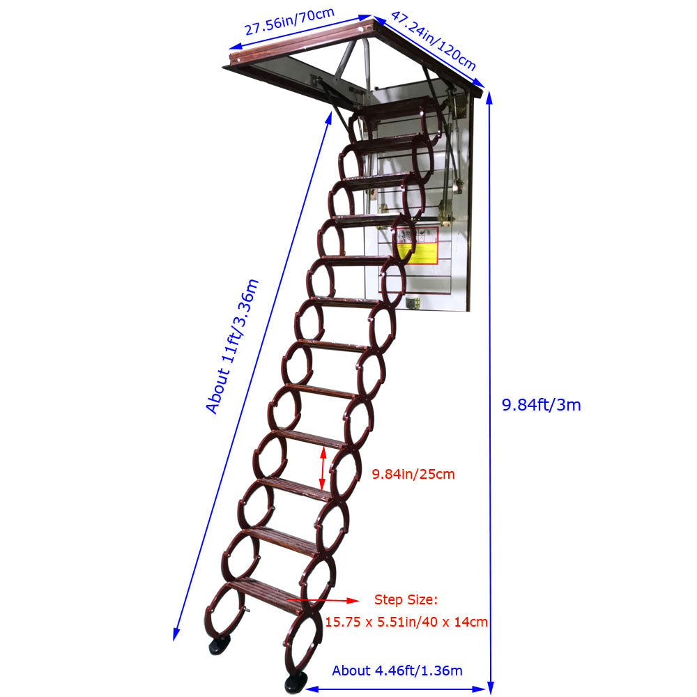 Red Loft Wall Ladder Stairs