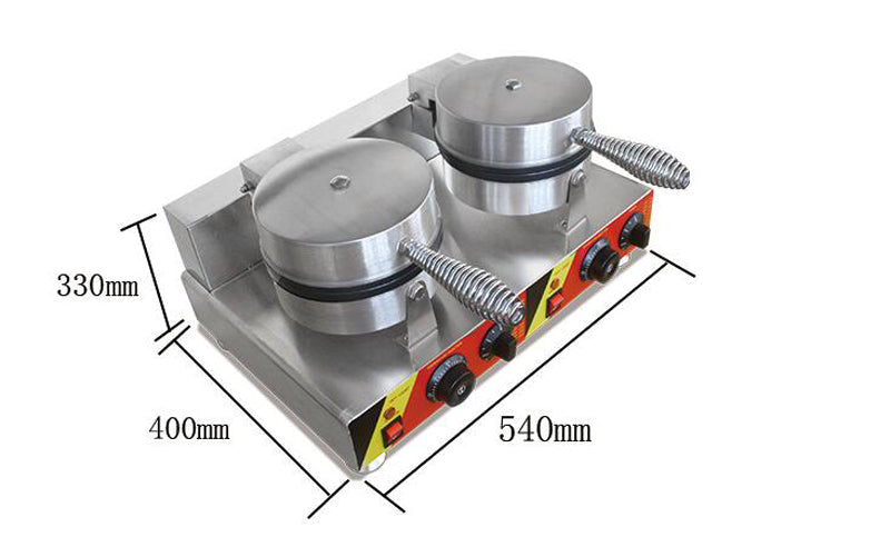 110V Dual Round Waffle Maker