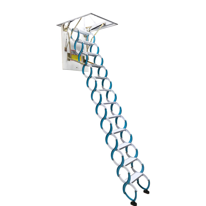 Blue-white Loft Wall Ladder Stairs