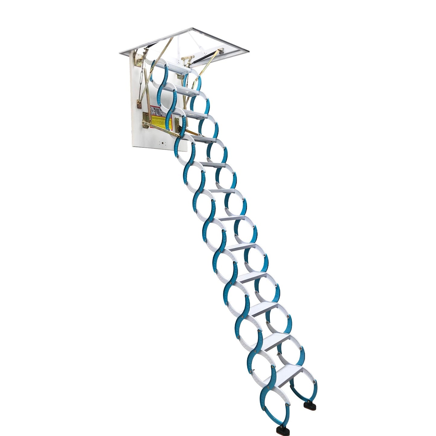 Blue-white Loft Wall Ladder Stairs