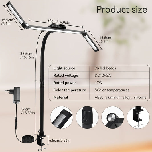 Induction Gooseneck LED Table Lamp 17W-EM9G