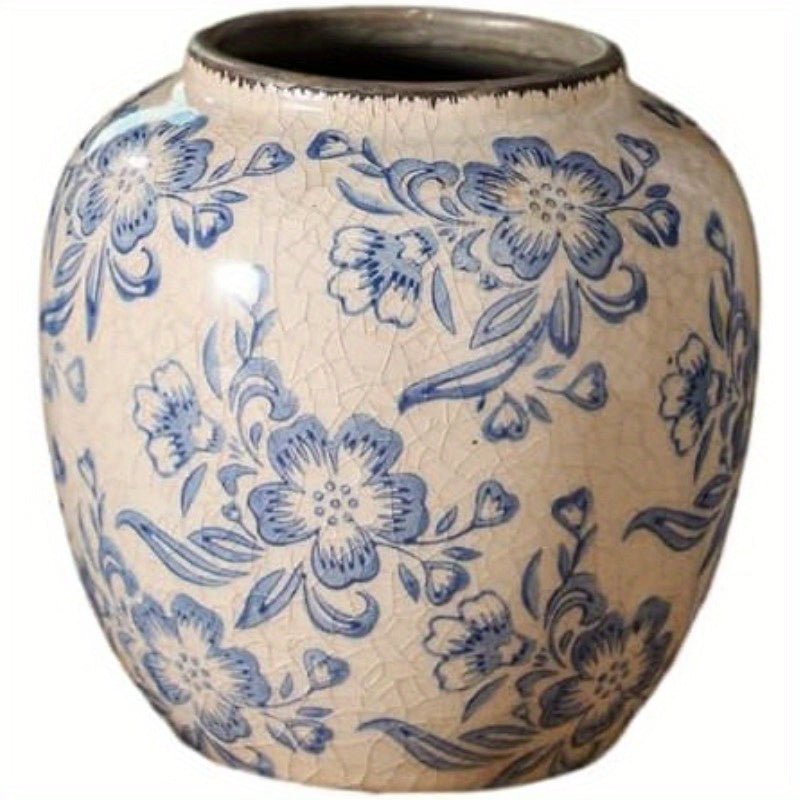 Rural Blue And White Porcelain Vase - SQSL
