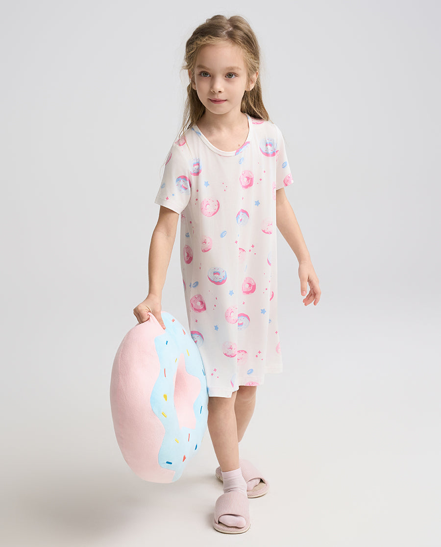 Aimer Kids Short-sleeved Nightdress For Girls