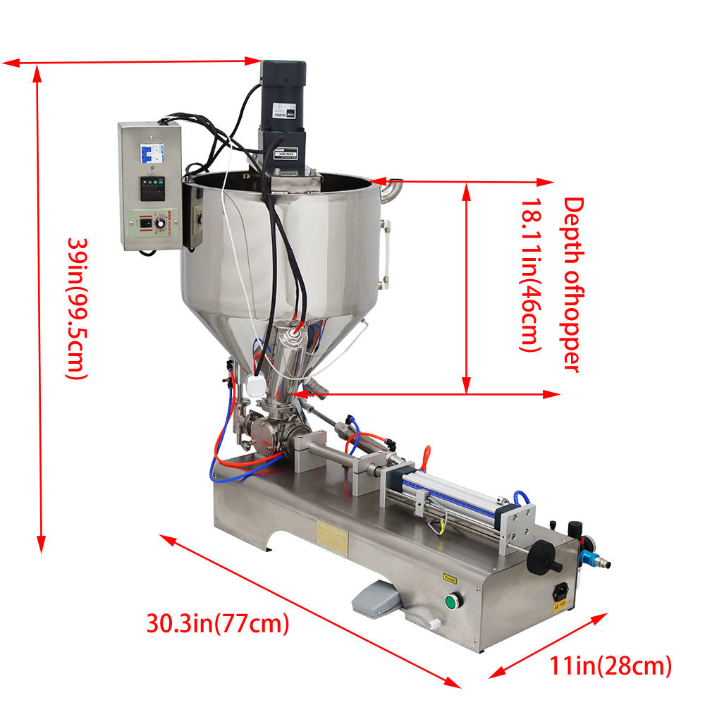 110V 50ml Paste Liquid Heating Stirring Filling Machine