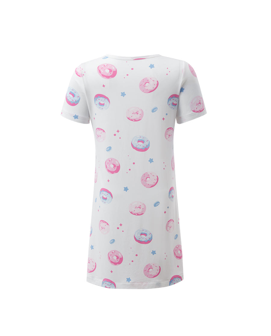 Aimer Kids Short-sleeved Nightdress For Girls