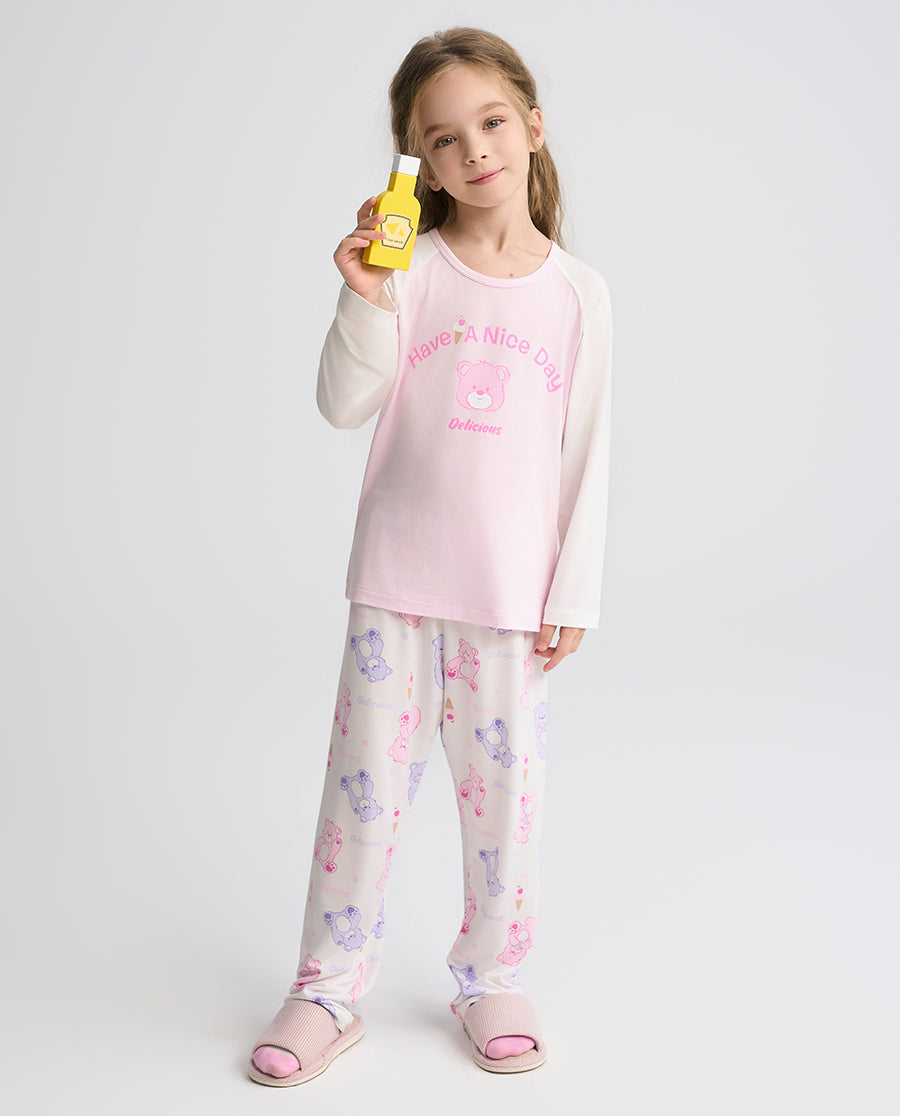 Aimer Kids Long-sleeved Homewear Set For Girls