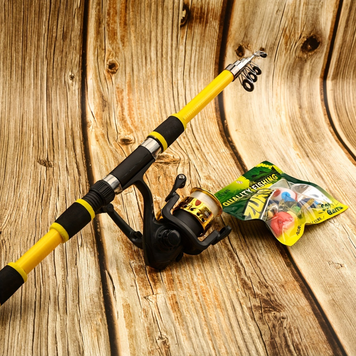 Yellow Fishing Rod Combo with Tackle Bag-CLOG