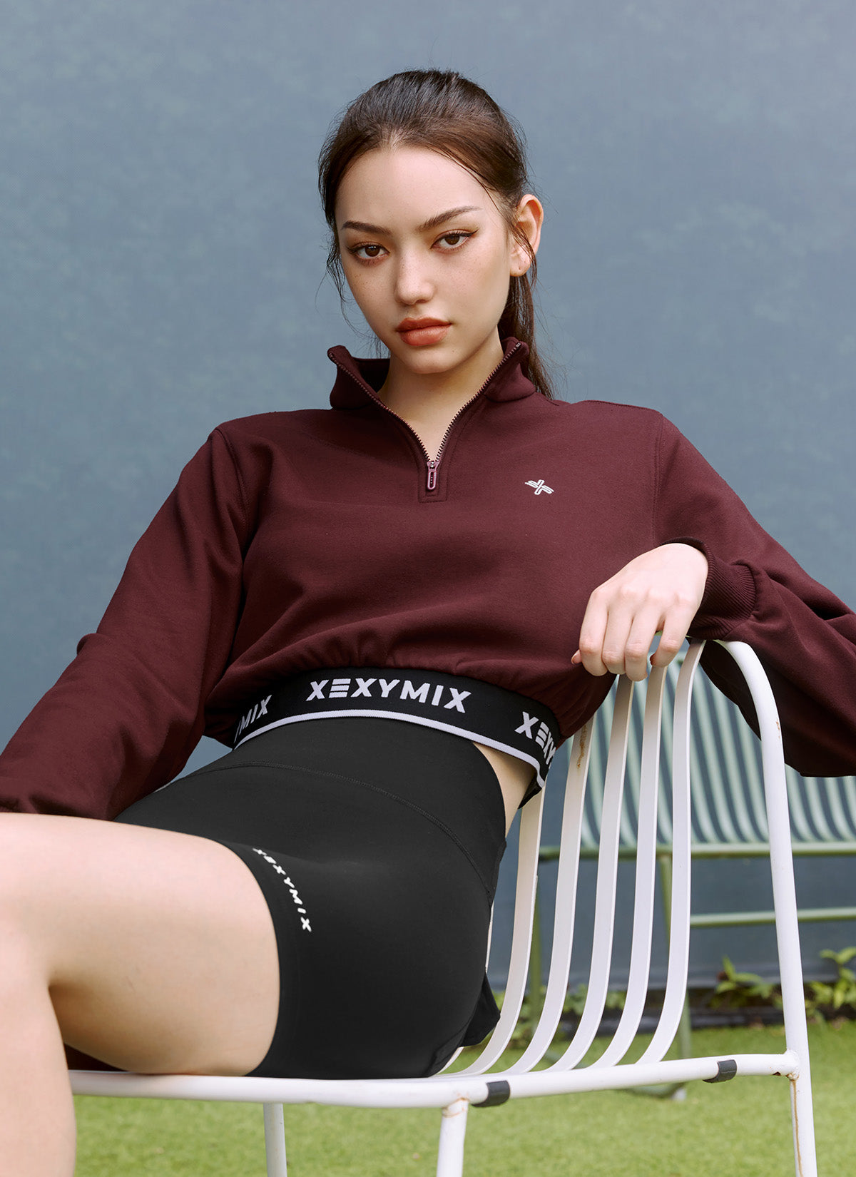 Logo Point Warm Crop Sweatshirt