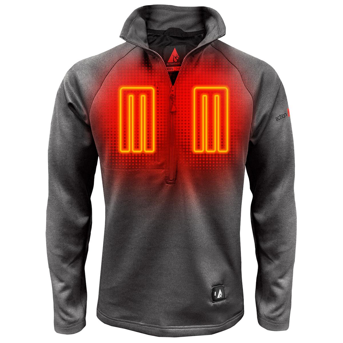 ActionHeat 5V Men's 1/2 Zip Pullover Battery Heated Shirt