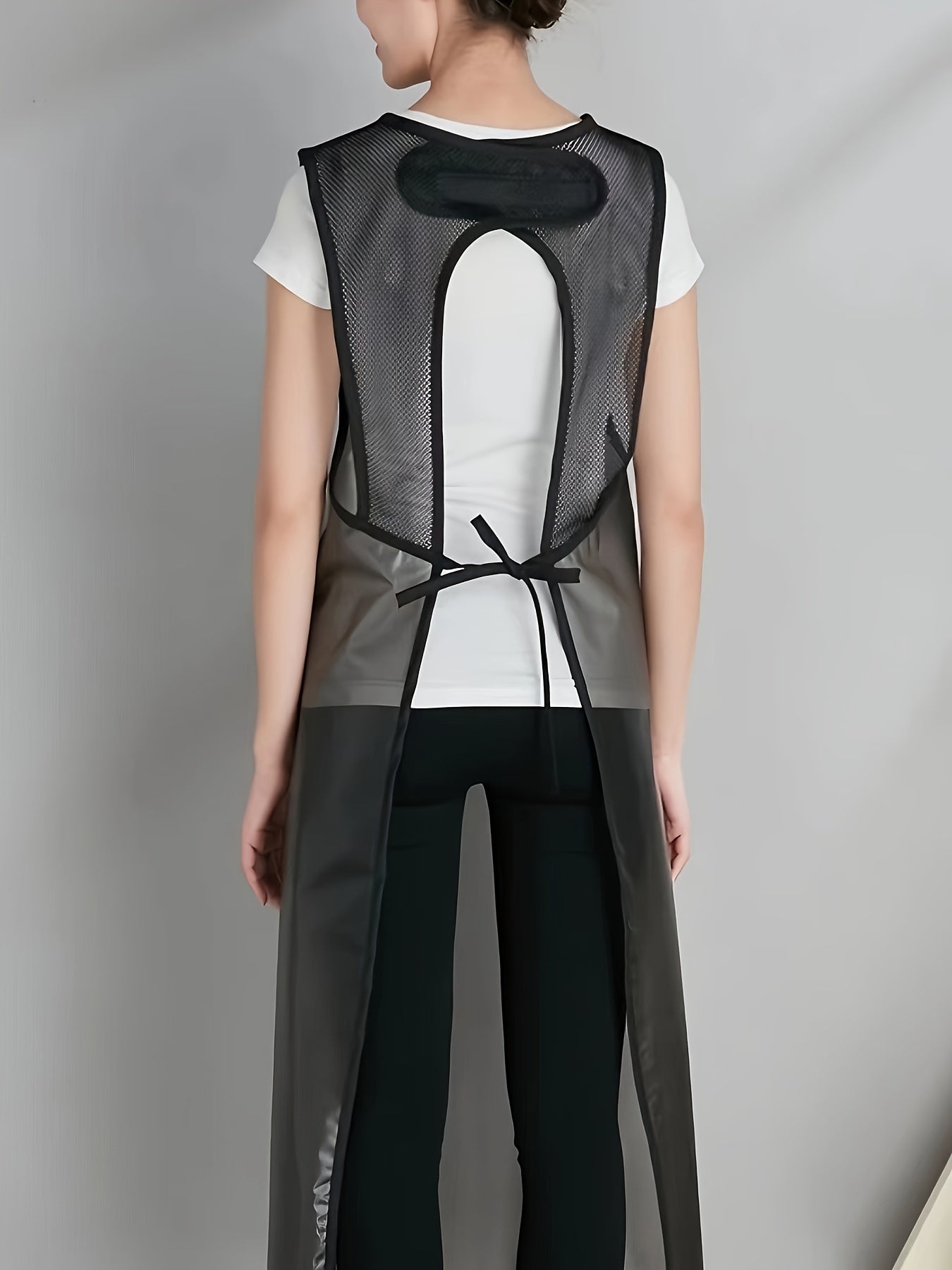 Soft Autumn/Winter Over-Knee TPU Transparent Apron for Work TJR3Z5L