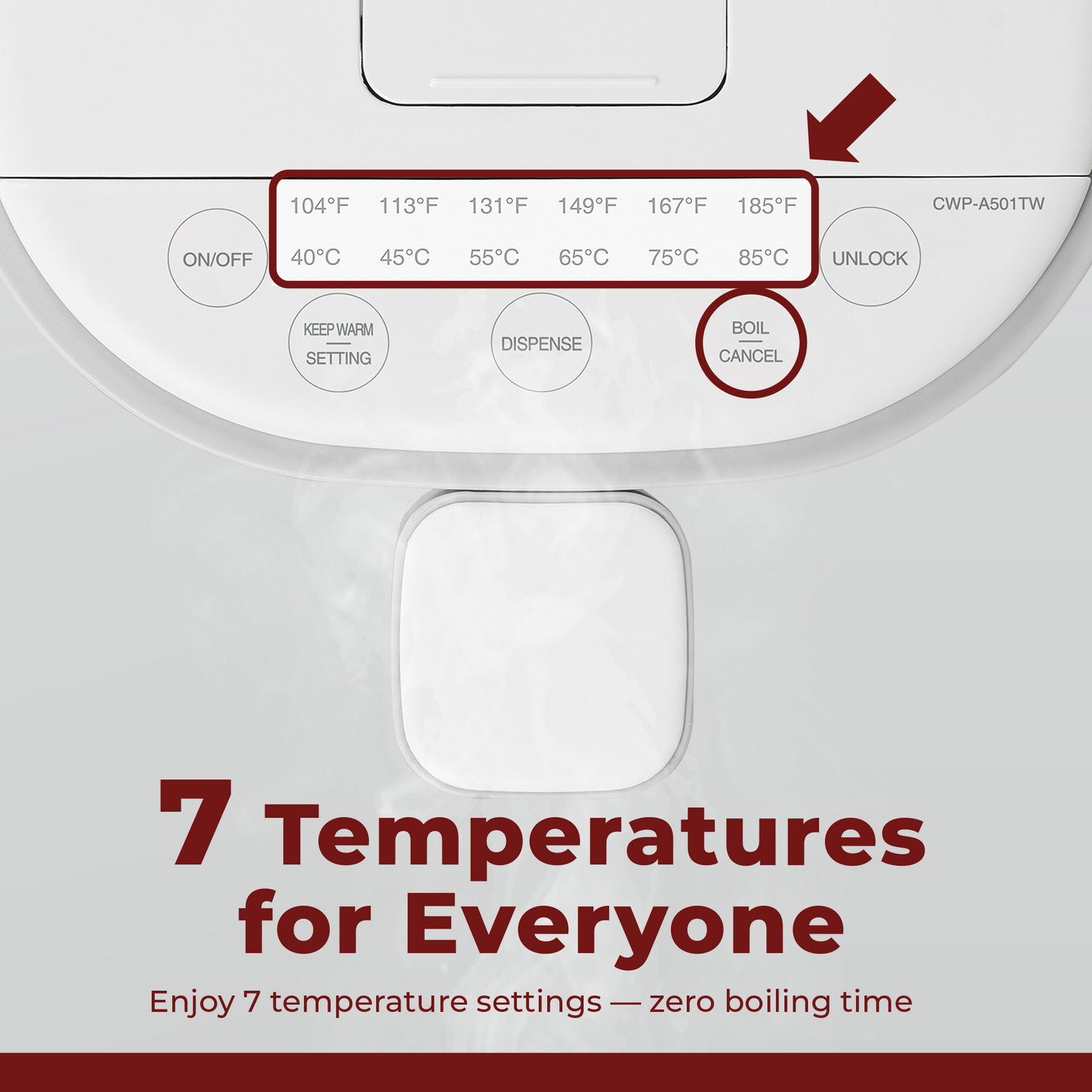 Refurbished B grade Hot Water Dispenser & Warmer (CWP-A501TW)