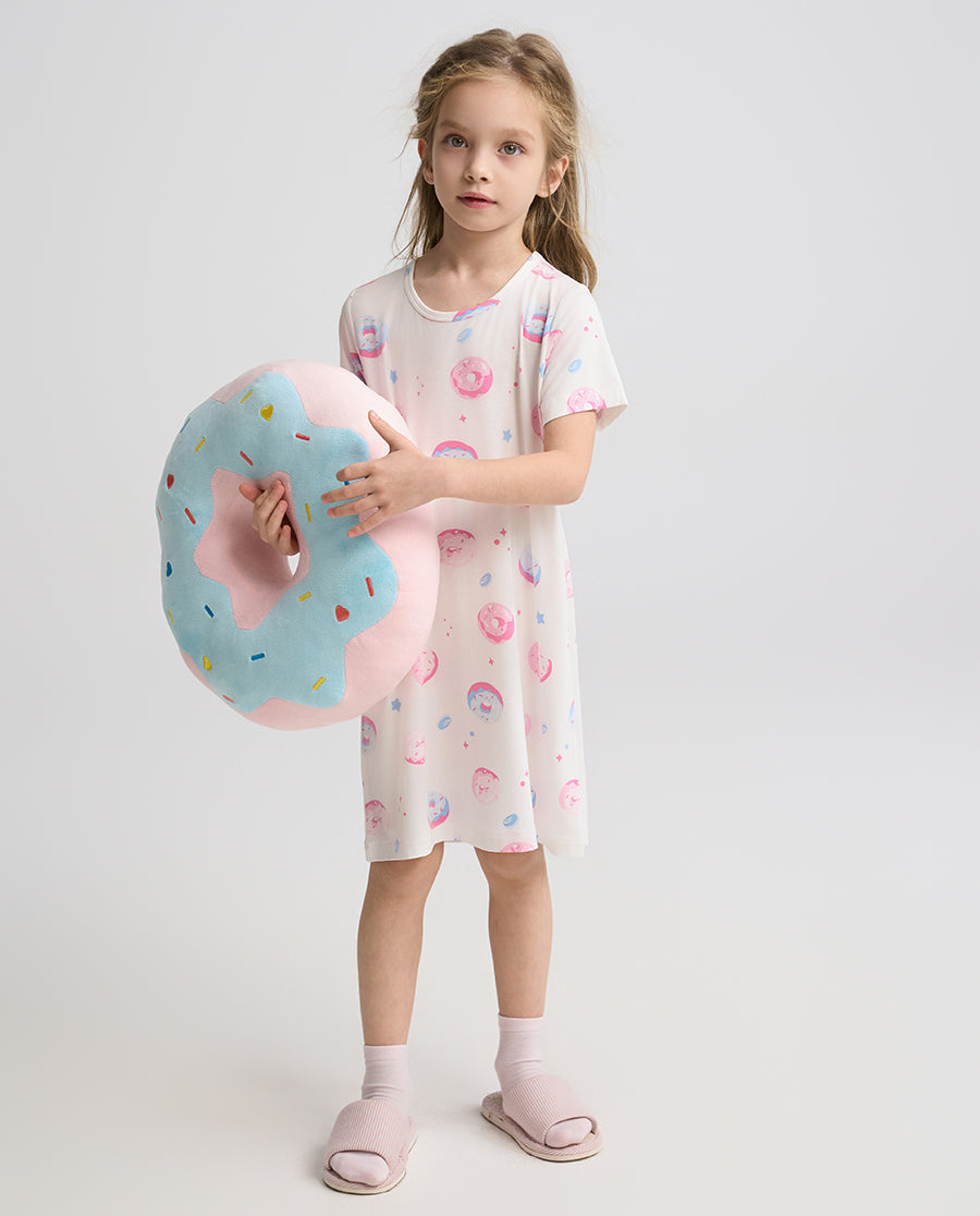 Aimer Kids Short-sleeved Nightdress For Girls