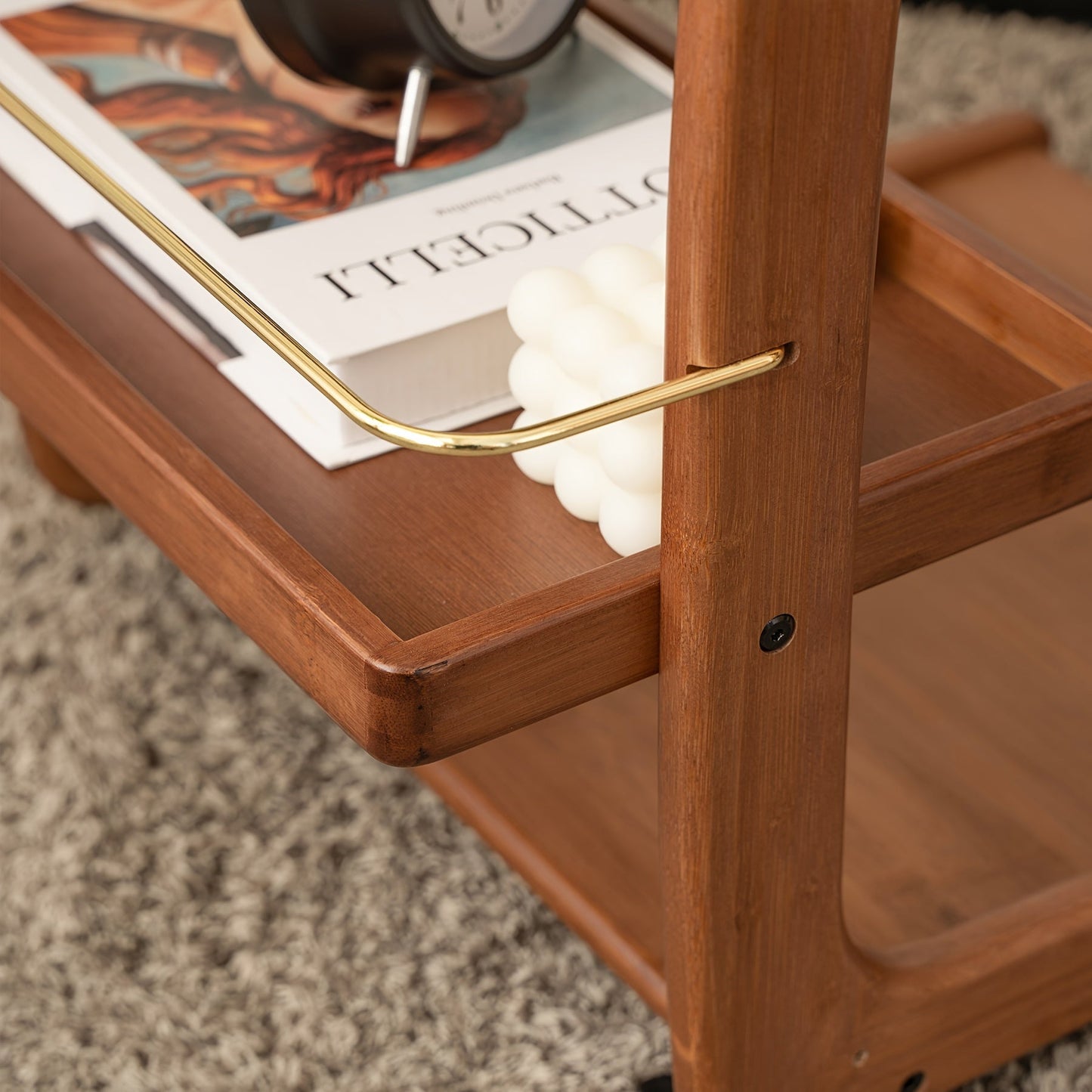 Versatile Bamboo Side Table with Wheels - C2NE
