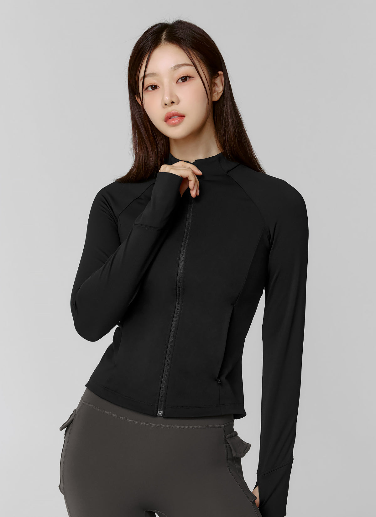 Active Slim Fit Warm Silky Zip-up