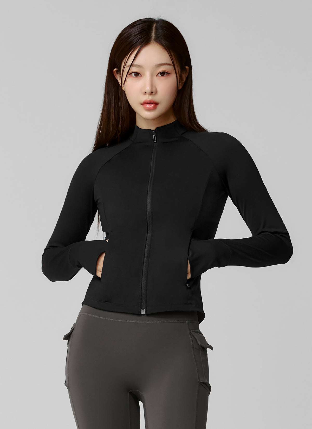 Active Slim Fit Warm Silky Zip-up