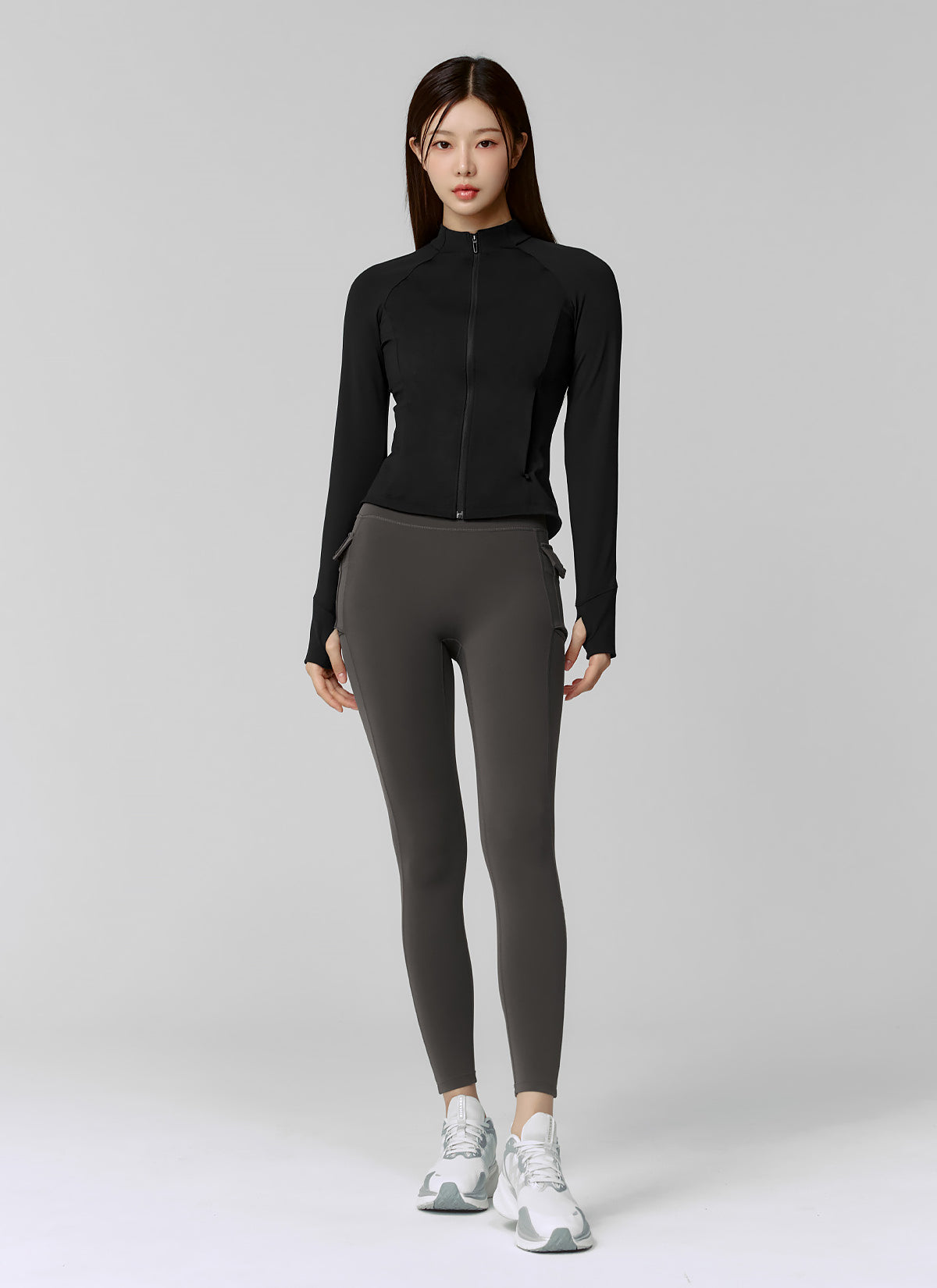 Active Slim Fit Warm Silky Zip-up