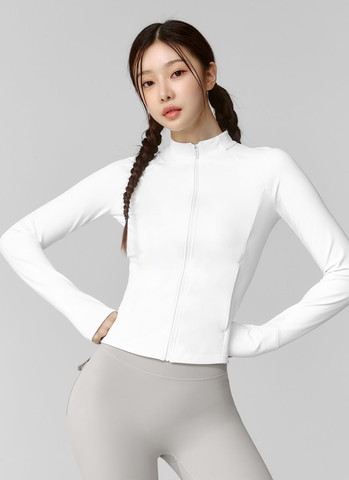 Active Slim Fit Warm Silky Zip-up