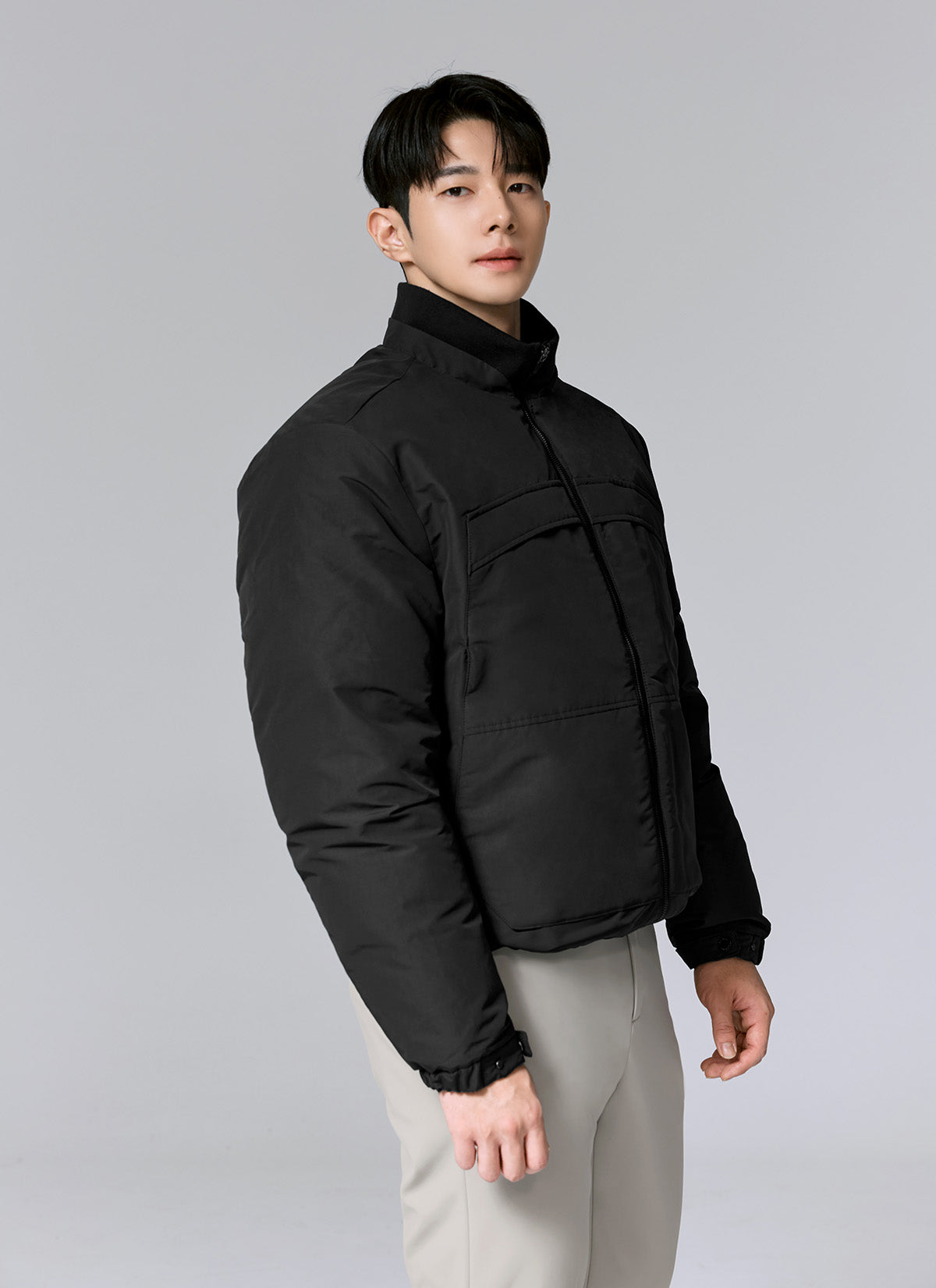 High-neck Goose Down Blouson Jacket