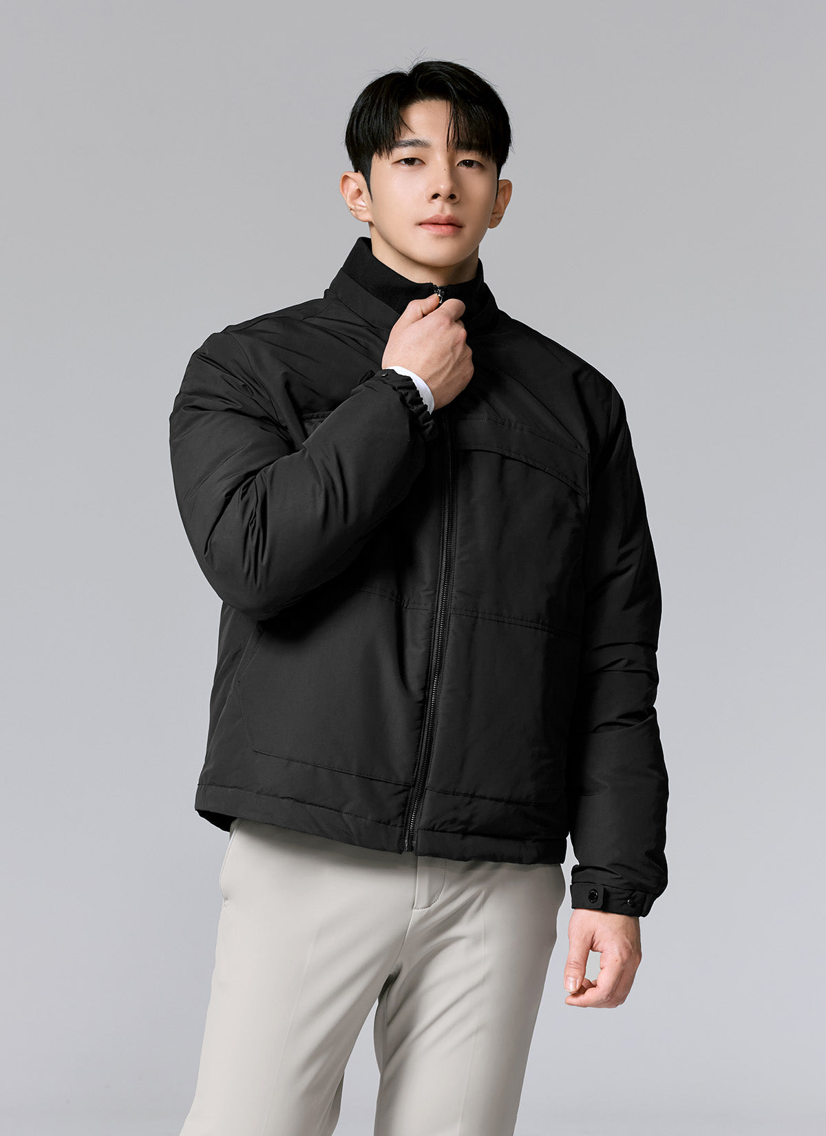 High-neck Goose Down Blouson Jacket