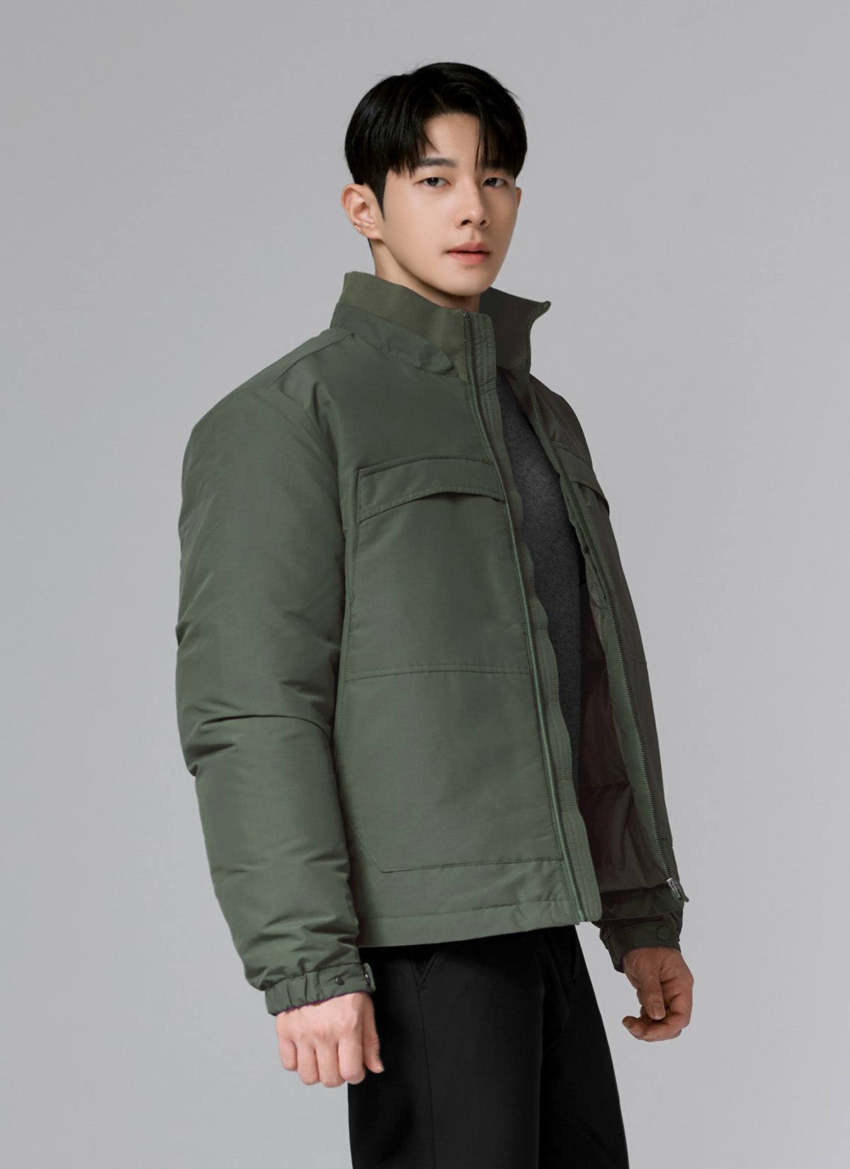 High-neck Goose Down Blouson Jacket