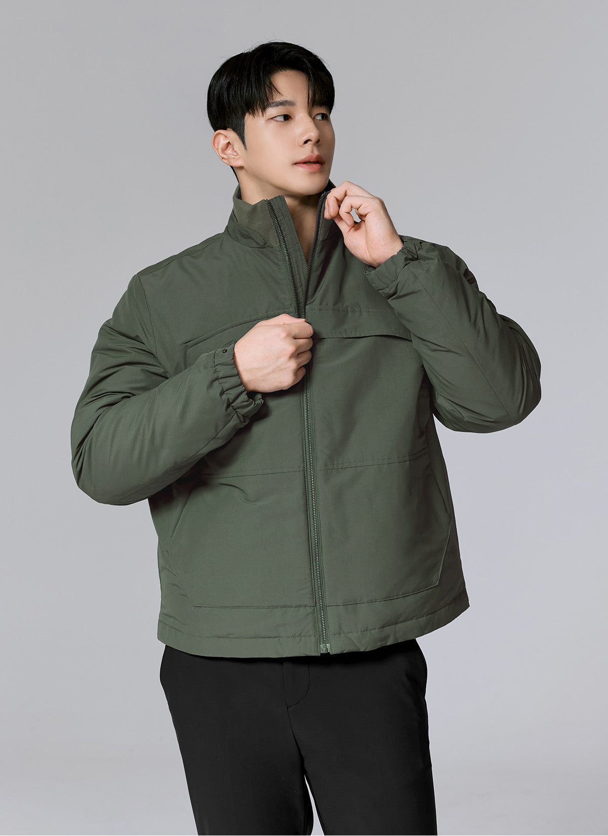 High-neck Goose Down Blouson Jacket