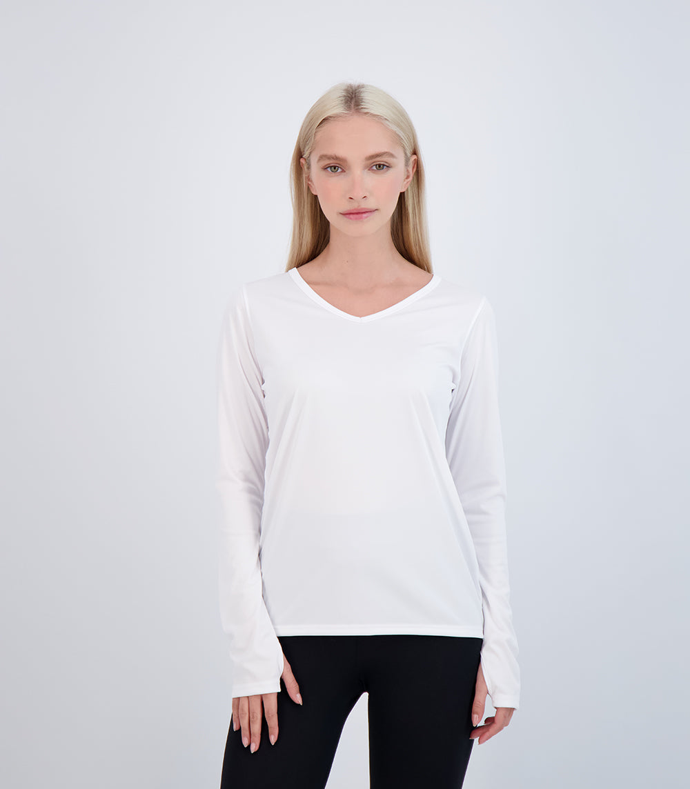 Bonita Ladies Long Sleeve V Neck ProtectUV® Sun Protective Shirt