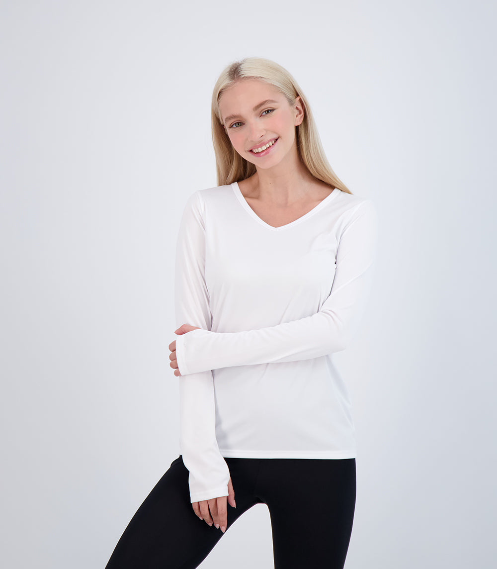 Bonita Ladies Long Sleeve V Neck ProtectUV® Sun Protective Shirt