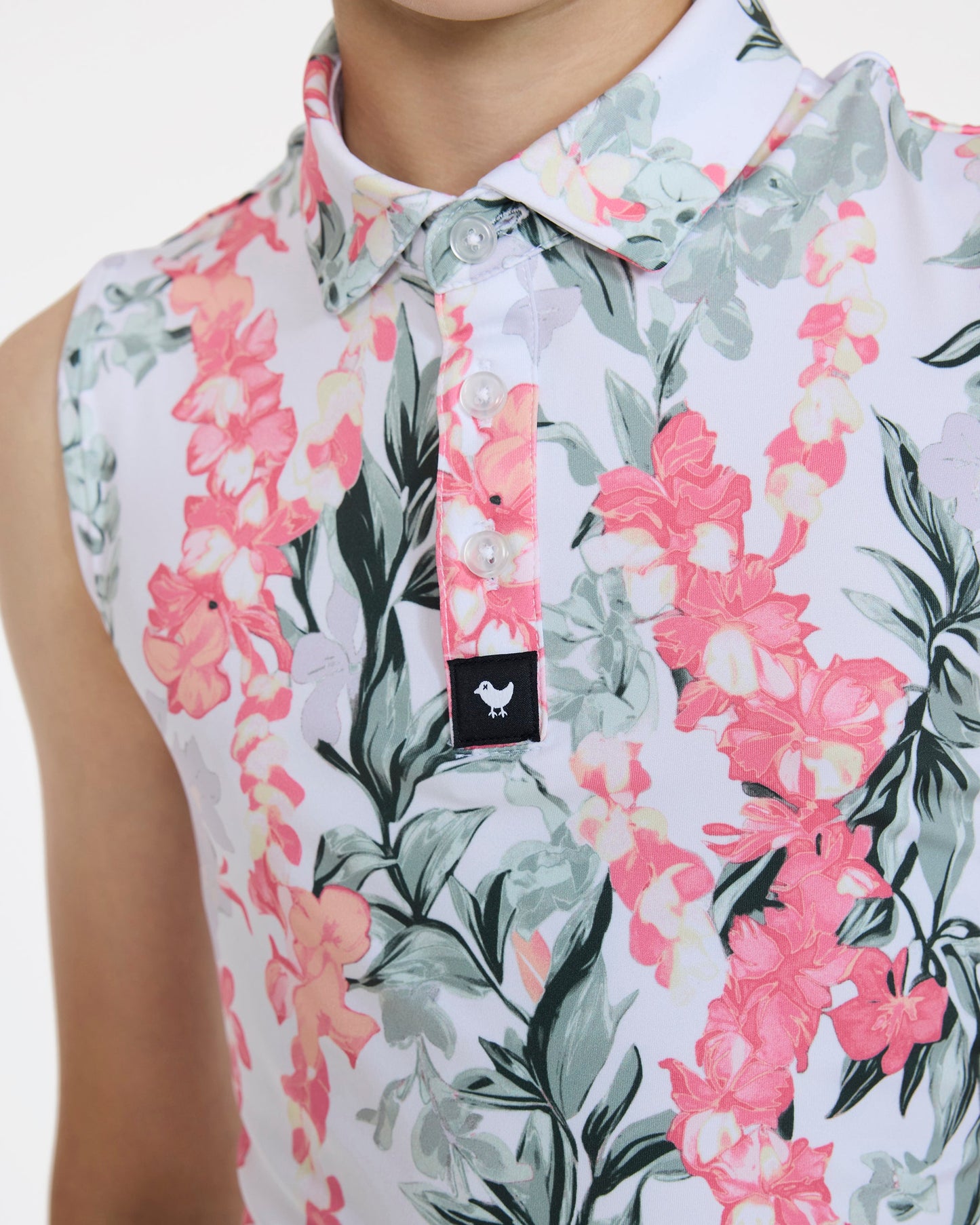 Sleeveless Youth Polo  - Lei'd - Brilliant White