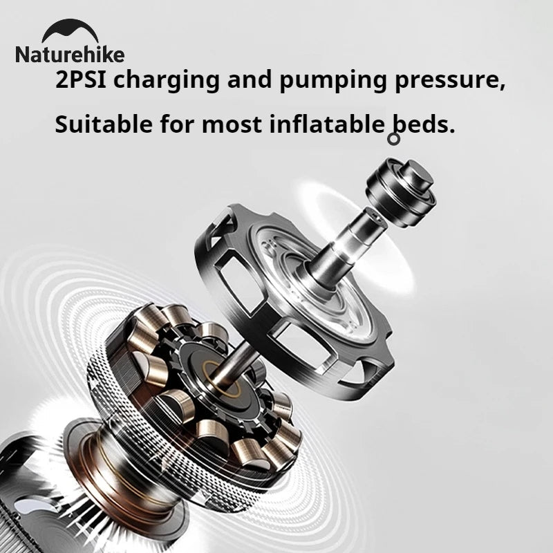 Naturehike Wireless Hand-held Air Pump Inflatable Mat Sofa Pillow Swimming Ring 120W High Pressure Air Compressor Inflator Deflator Pump