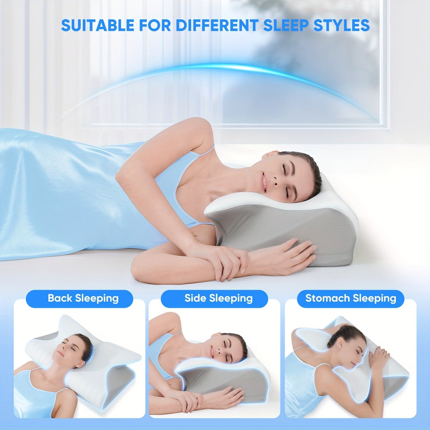 Extra-Large Orthopedic Pillow for Neck and Shoulder Pain TJR6T2B