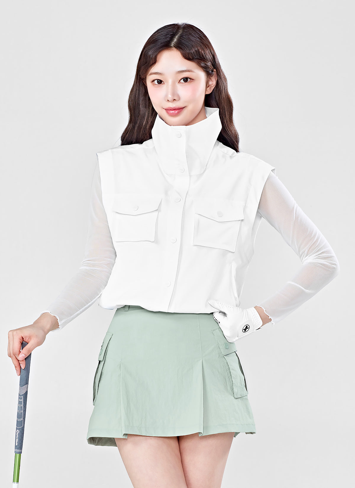 Natural Woven Cargo Skirt