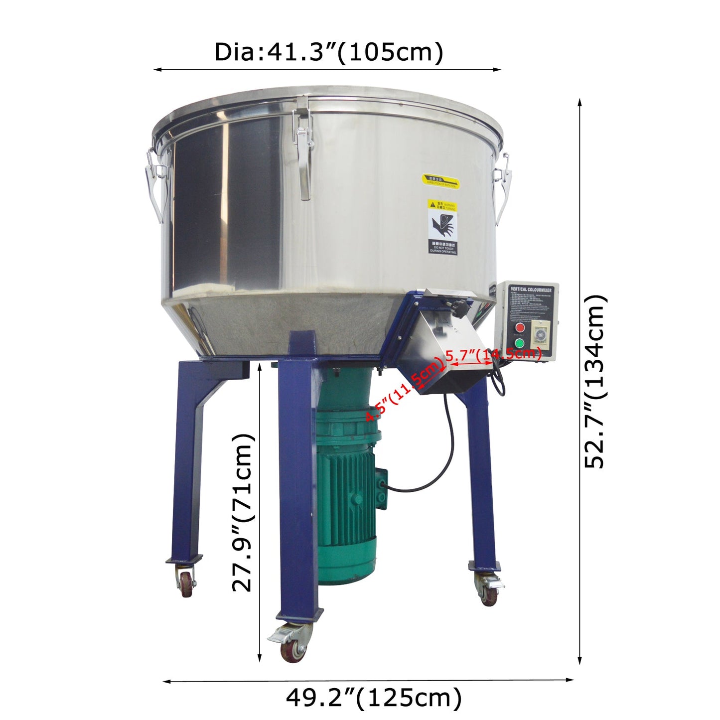220V Industrial Blender Mixer Vertical Color Mixer