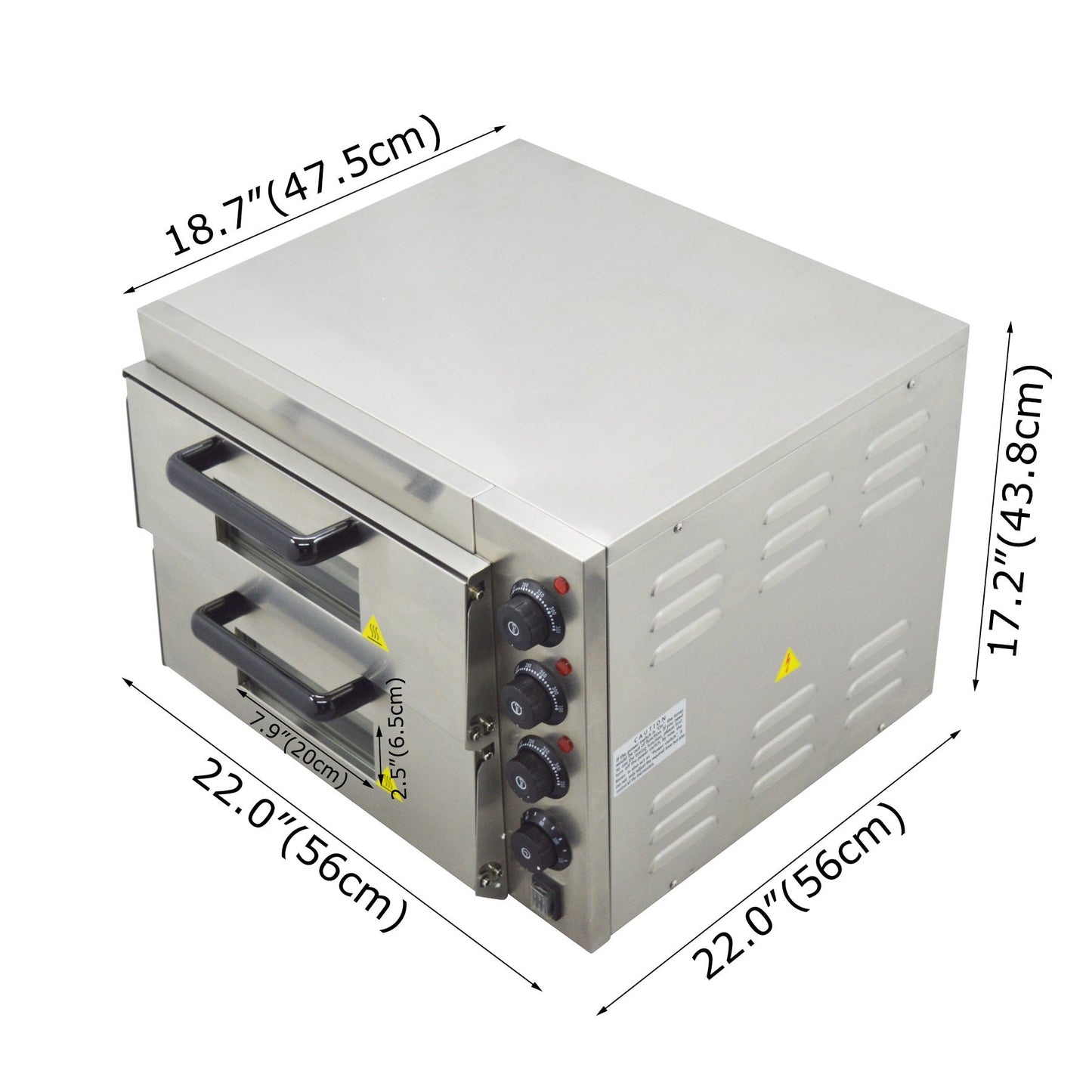 220V 3KW Commercial Double-decker Pizza Electric Oven