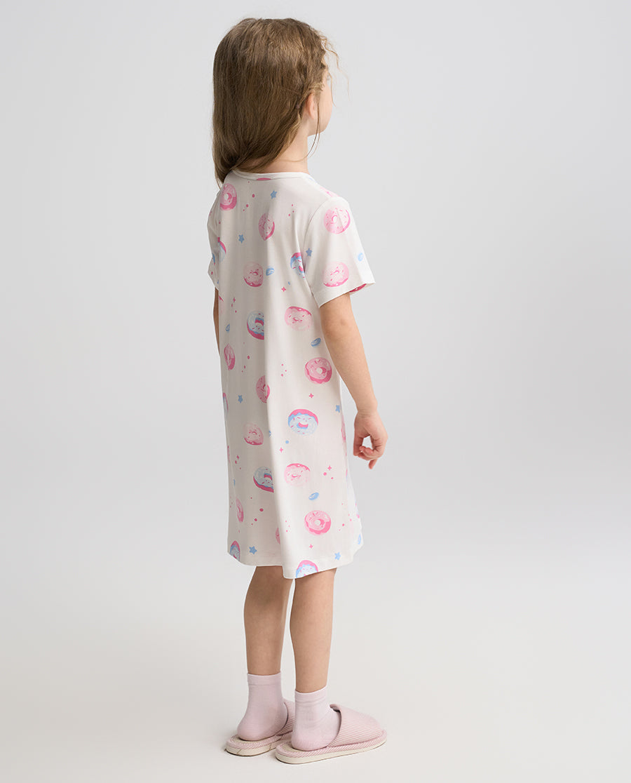 Aimer Kids Short-sleeved Nightdress For Girls