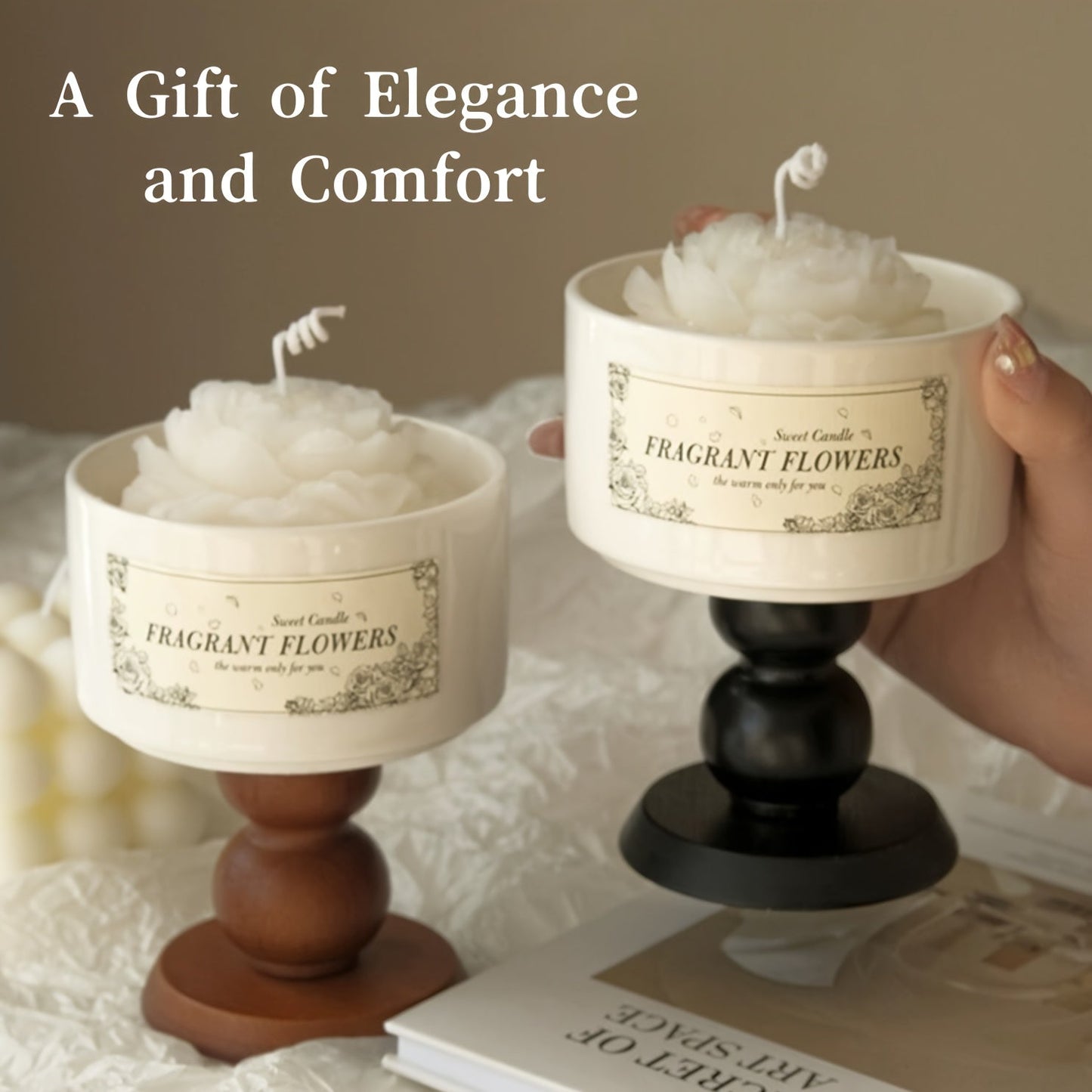 Luxurious Gardenia Candle 53oz Soy Wax  150 Hours Burn Perfect Gift-H7X4