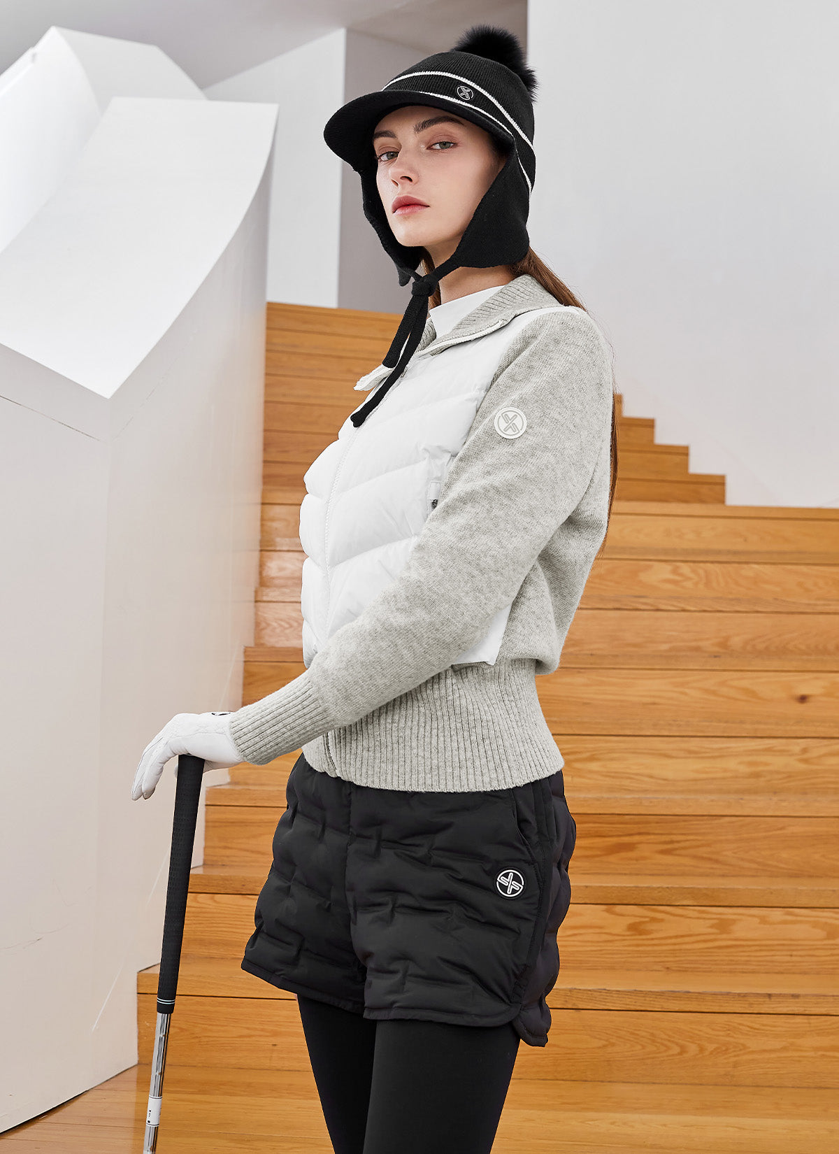 Tube Goose Down Banding Shorts